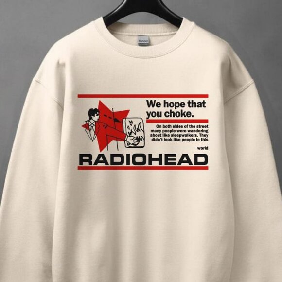 Vintage 90s Radiohead Band Rock Music Merch Sweatshirt, Radiohead unisex tee - Picture 2 of 4